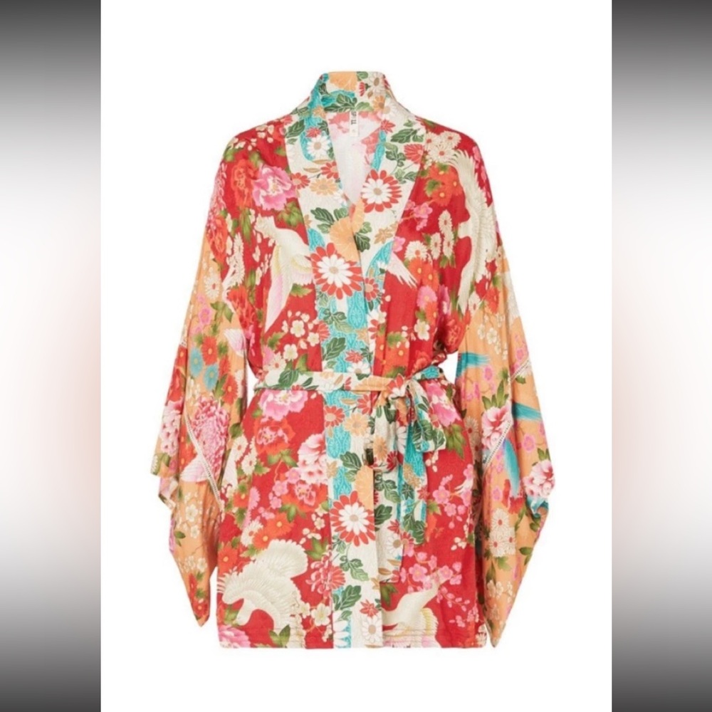 Spell and the Gypsy Collective Delilah Patchwork Kimono Jacket OS